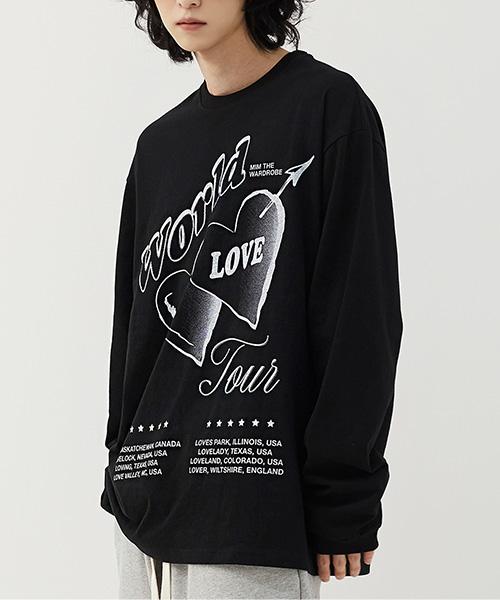 Mimdeowodeulobeu Love Tour Oversized Long Sleeve_Black
