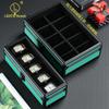 Aluminum Alloy Watch Box with Transparent Lid, 5 Slots, Multiple Colors