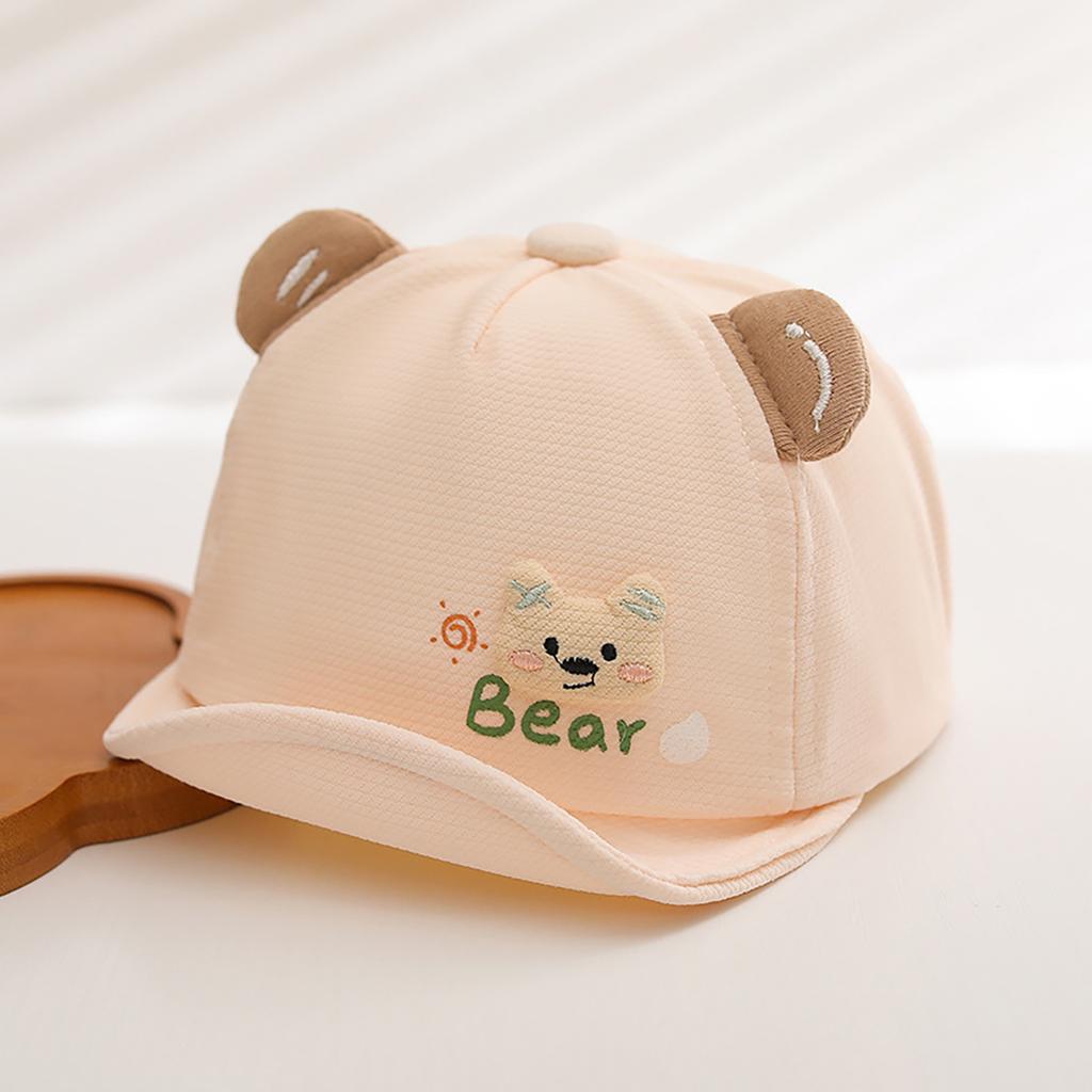 Cartoon Cute Baby Baseball Hat with Ears Summer Soft Brim Sunshade Duck Tongue Cap Boy Girl Infant Kids Soft Peaked Sun Hat