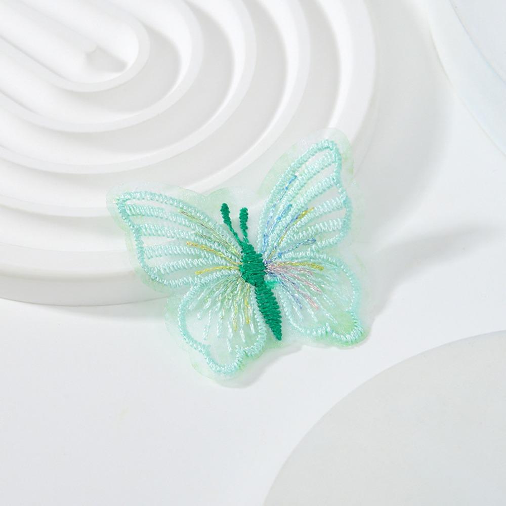 100PCS Colorful Lace Butterfly Patch Embroidered Fabric Appliques  Sewing Craft Decoration