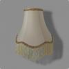 Vintage Dome Lampshade with Fabric and Tassel Detail Table Lamp Cover for Home Lighting Decor