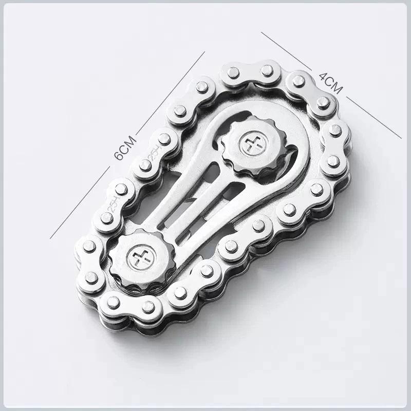 Metal Sprockets Flywheel Fingertip Gyro Fidget Spinner Antistress Anxiety Bike Chains Edc Spinner Fidget Toys For Birthday Gifts