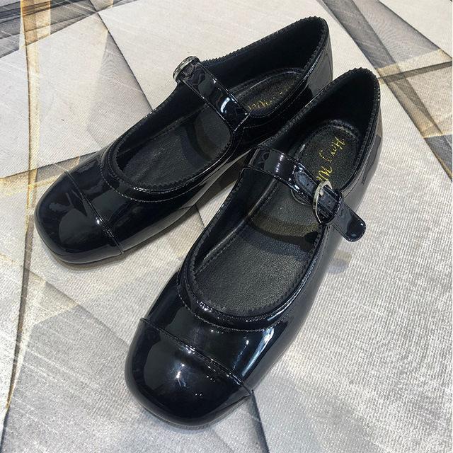 Mixed Colors Mary Janes Shoes Women Buckle Strap Tweed Flat Shoes For Women Square Toe Elegant Designer Shoes Women