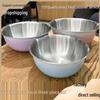 Gradient Color Stainless Steel Multi-Purpose Bowl: Extra Thick for Baking, Salad, Cooking, and Vegetable Washing.