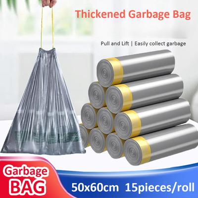 Thickened Automatic Handy Plastic Bag for Home Kitchen, Disposable Drawstring Garbage Bag