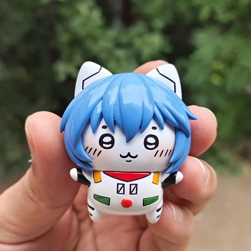 

Evangelions Ayanami Rei Asuka Action Figures Cosplay Usagis Hachiwares Anime Model Doll Cartoon Desktop Ornaments Toy Fans Gift
