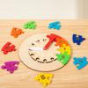 Montessori Children Clock Wooden Time Learning Puzzle Clock for Children Early Education Hour Minute Cognition Teaching Aids