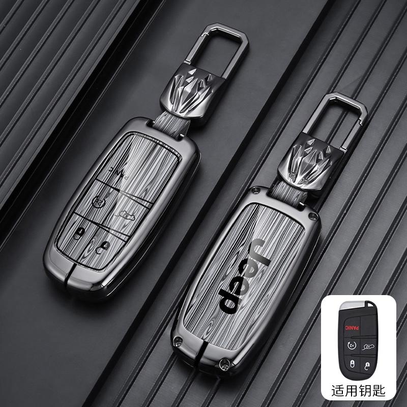 Zinc Alloy Keyless Car Key Case For Jeep Grand Cherokee WK2 KL Wrangler JK Renegade Commander Compass 2018 2022 Auto Accessories