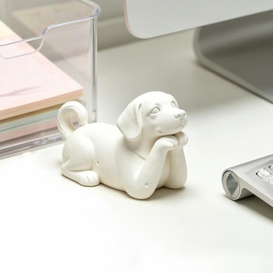3D Printed Dog Figurine Cute Puppy Figures Small Animal Figurines Realistic Detailed Puppy