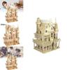 Dreamy Villa Wooden 3d Puzzle Set Ideal For Children Engaging Diy Activity For Family Fun