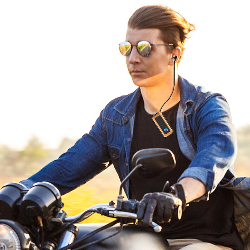 VAORLO Casque d'affaires avec Clip TF carte jouant Bluetooth 5.4 bruit annuler HD appel affichage numérique écouteur avec Microphone casque