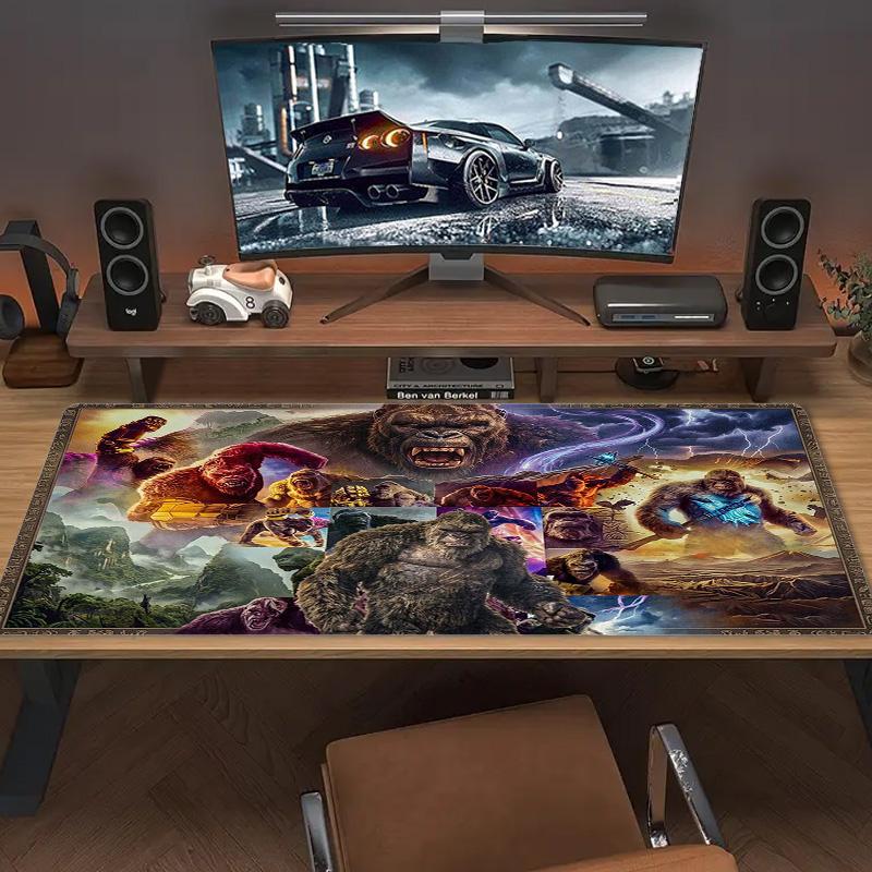 Tapis de souris Super Kong Couleur Grand Coussin de Table de Jeu Antidérapant pour Ordinateur Portable Tablette Grand Tapis de Souris Tapis XXL Mini PC Tapis de Jeu Avec bordure à verrouillage