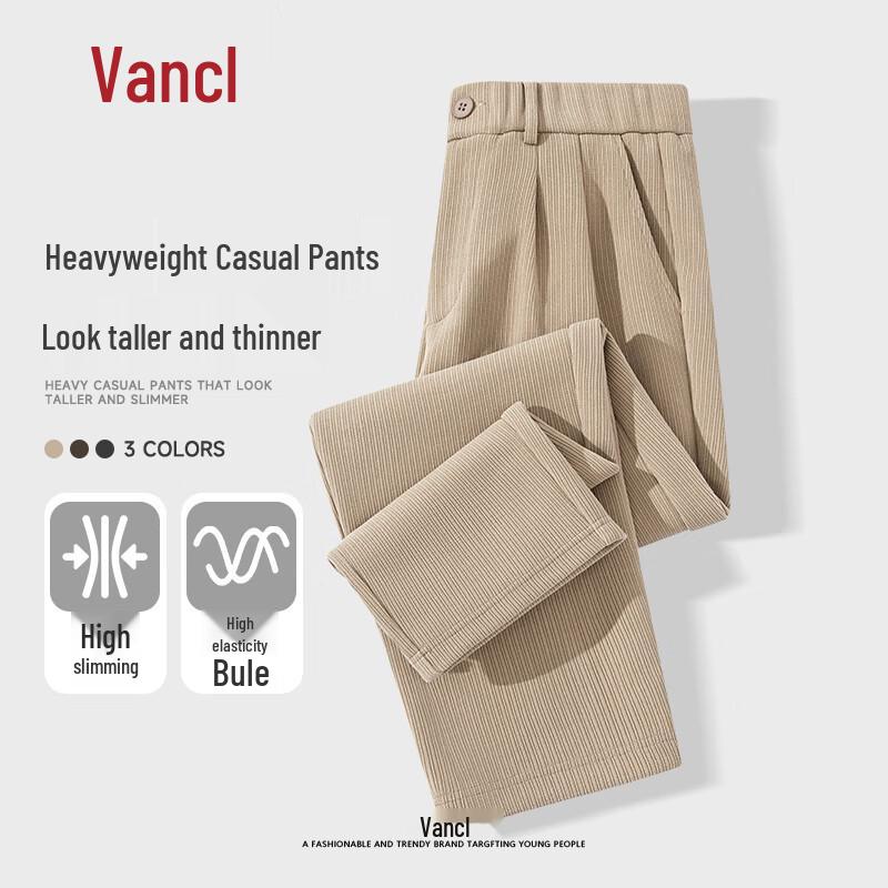

VANCL Men s Winter Fleece-Lined Straight-Leg Trousers L