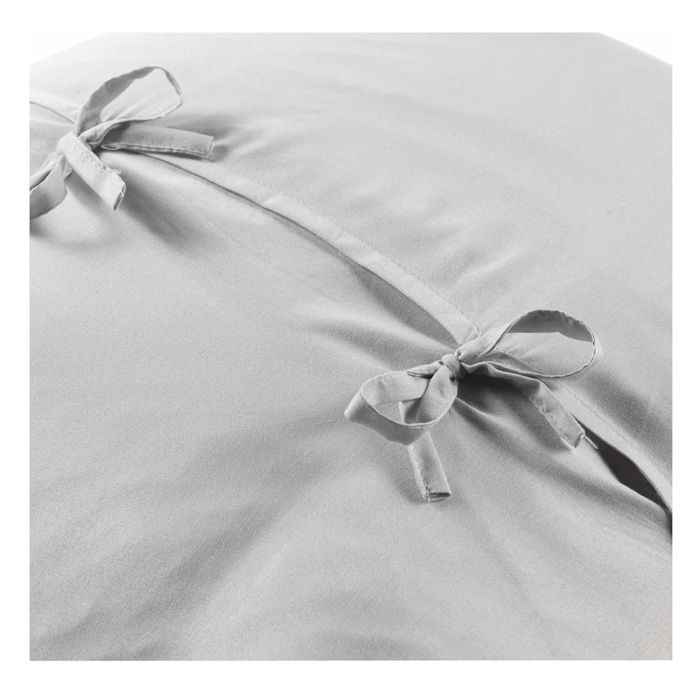 Housse de coussin Cottage 45 cm rose et gris