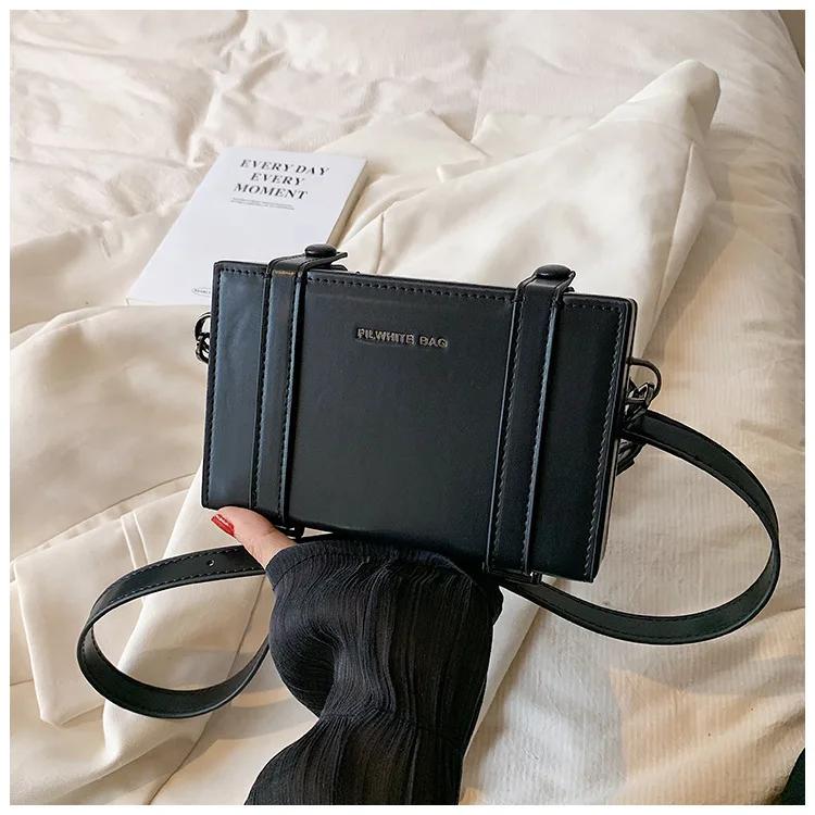 Einfache Herren Kleine Umhängetasche Unisex Phe Bags Streetwear Persönlichkeit Kofferform Crossbody-Taschen bolso