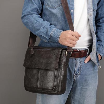 Men's Bags Leather Shoulder Bags Casual Cowhide Crossbody Bags Business Shoulder Satchels