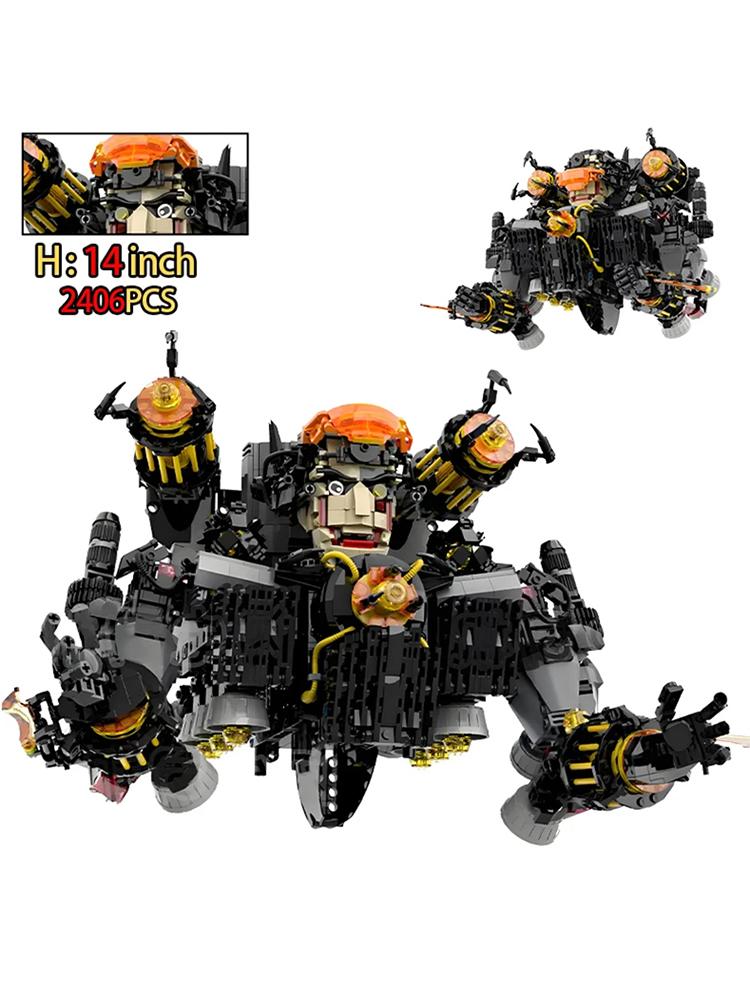 Skibidi Toilet Titan TV Man Speakerman Horror Game Bosses Camara Building Block Cartoon Doll Model Kids Birthday Halloween Gift