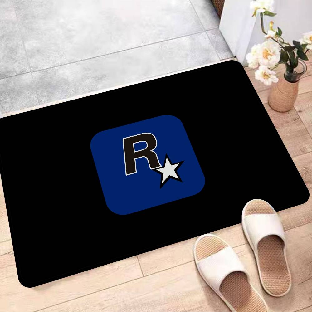 Tappetino Rockstart Games Lettera R Antiscivolo Tappetino per Lavanderia Decorazione Lavanderia Balcone Bambini Soggiorno Tappeti per la Casa