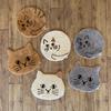 Daikai Nyafunyafu Cat Round Chair Pad Gray 74106 36cm