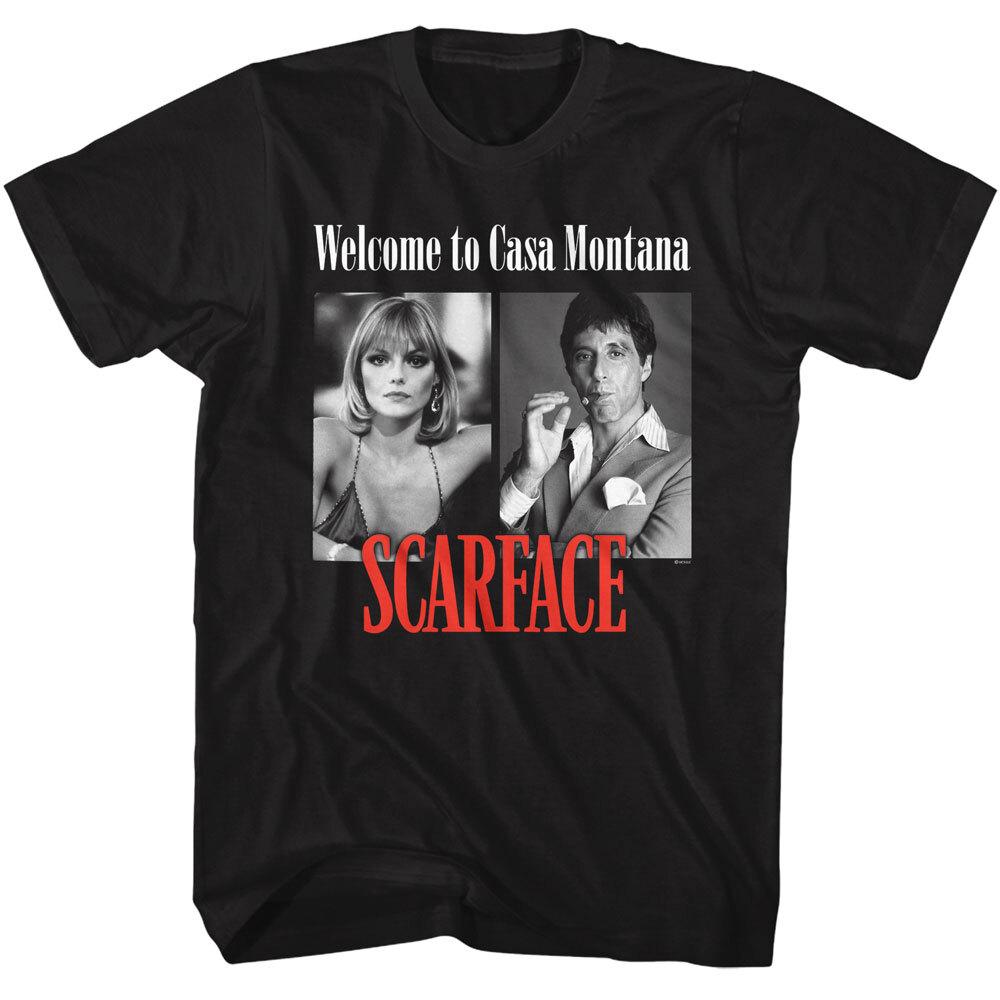 Scarface Elvira Hancock Tony Montana Welcome To Case Montana Men T Shirt XXL