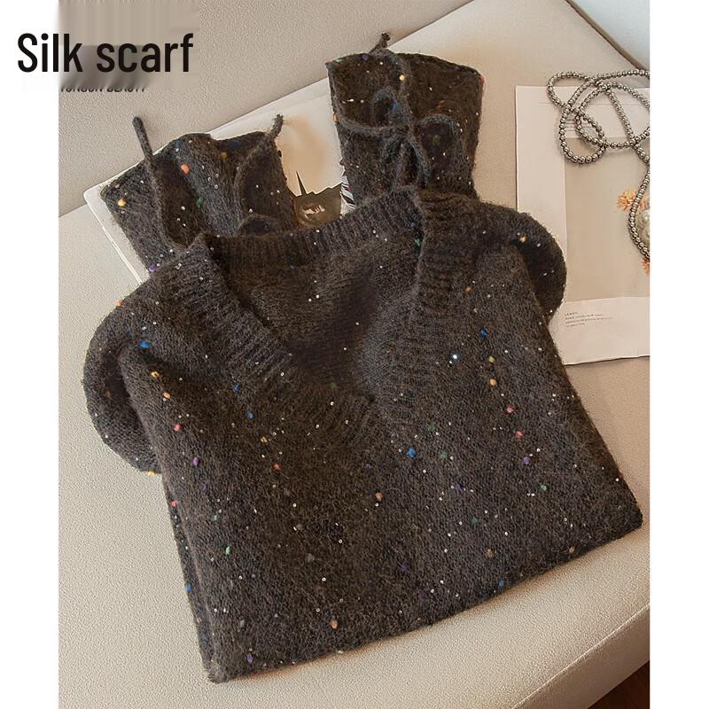 

Women s Loose V-Neck Long-Sleeve Knit Sweater One Size