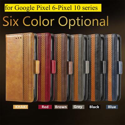 Multifunktionale magnetische Klapphülle Lederhülle für Google Pixel 6-Pixel 10 Serie...Wo Mode auf Funktion trifft