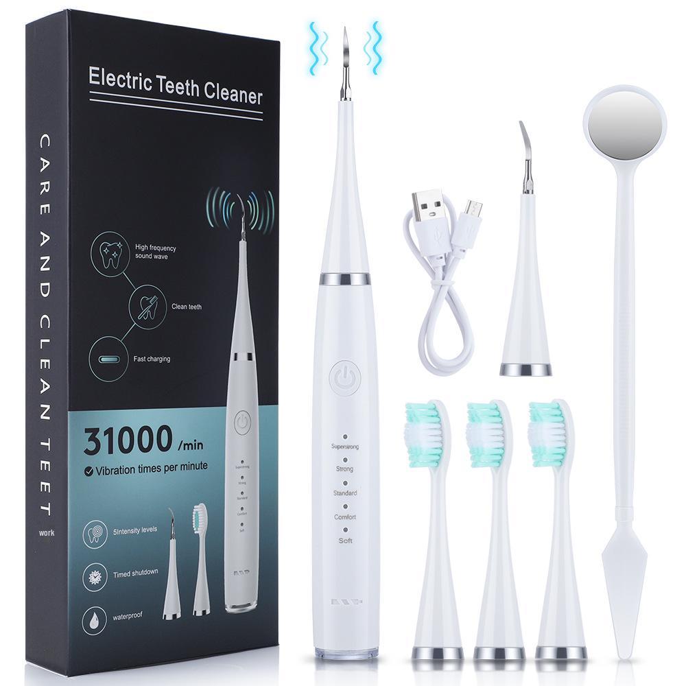 USB 5-Speed Electric Toothbrush & Flosser Set for High-Frequency Teeth Cleaning