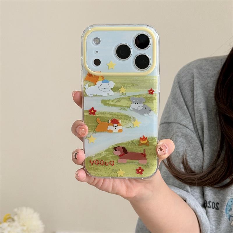 

Graffiti Meadow River Puppy Chain iPhone 16/17 Pro Max/15 Pro Advanced Case iPhone 16 Pro Max