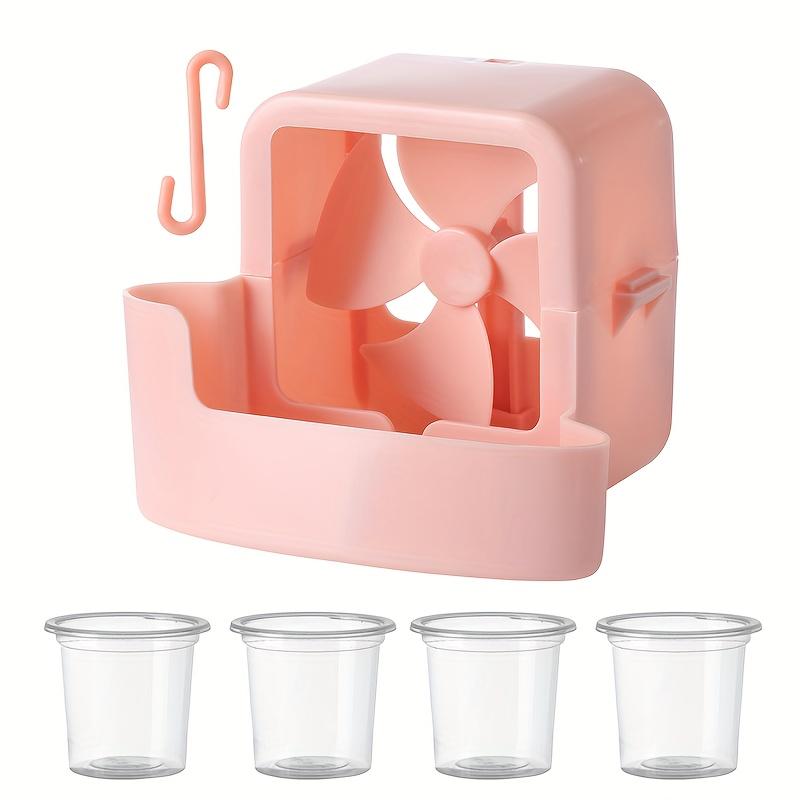 

Портативный вентилятор с клипсой - Установка без сверления, Технология охлаждения льдом и туманом, Работа от батареи для дома, офиса, облегчение летней жары розовый