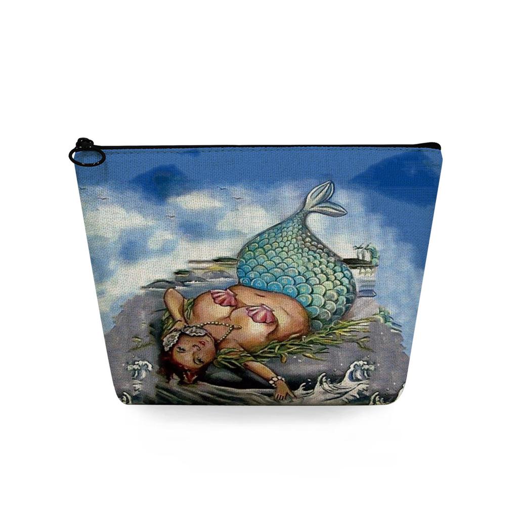 Women Mermaid Print Cosmetic Bag Toiletries Organize Travel Storage Case  6745