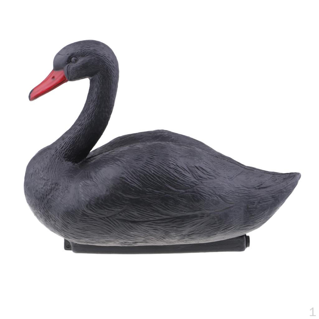 3D Floating Swan,Garden Simulation Statue Decor, Simulated Ornament, ,Deterrent Hunting Figurine for