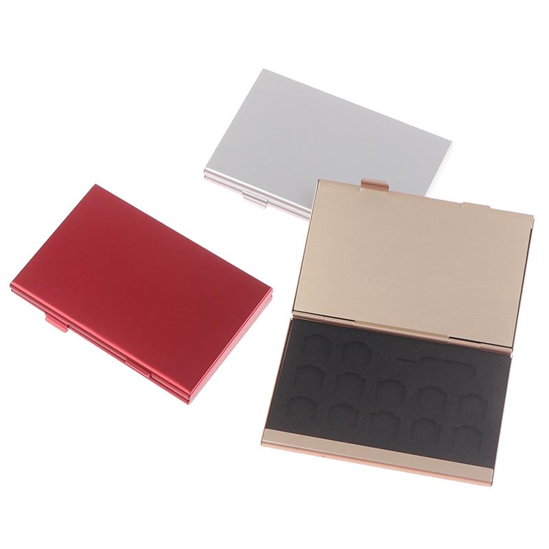 Aluminum Card Box Phone Memory Sim Card Box Card Package Storage Box