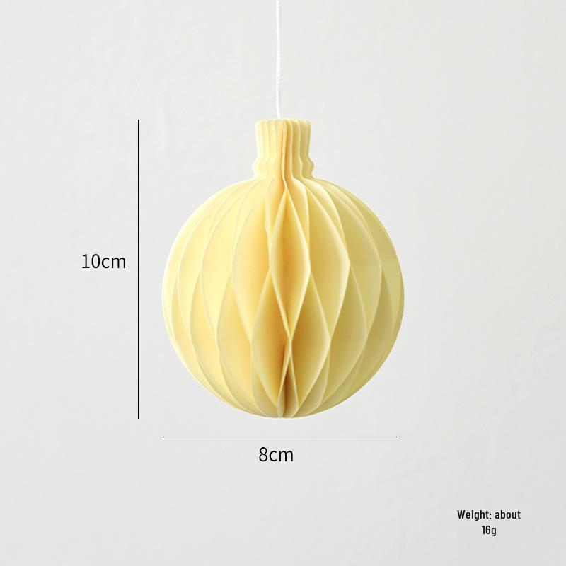 NUCHI Christmas Tree Ornaments: Origami Honeycomb Snowman Ball Pendants