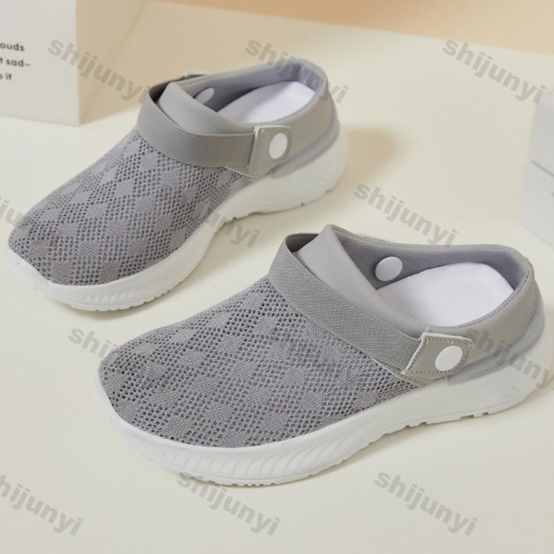 Fashion Women's Sandals Summer Breathable Fashion Soft Sole Outdoor Half Slippers Lightweight Comfortable Height Increase Casual Shoes