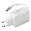 PD45W Fast Power Charger with Retractable Cable Overcurrent Overvoltage Prevention Dual Type C Port Charger for Phones