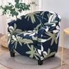 Club Chair Slipcover Stretch Armchair Covers Floral Print Tub Chair Cover Spandex Single Couch Cover with Seat Cushion Slipcover