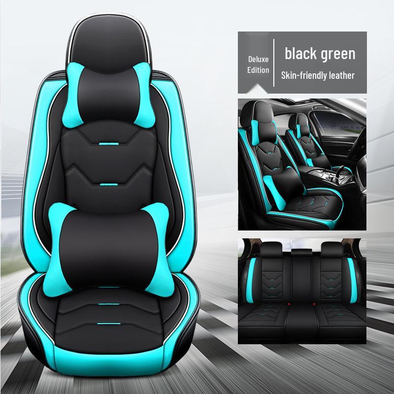 2022 Cartoon Mouse Leather Car Seat Covers - Universal, Four Seasons Full Wrap Set