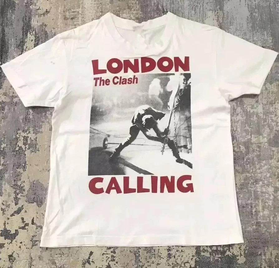 The Clash London Calling Band T-Shirt Unisex Cotton Tee Men's and Women's Loose and Breathable