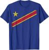 T-SHIRT Unisexe Drapeau de la République Démocratique du Congo ZAIRE KINSHASA