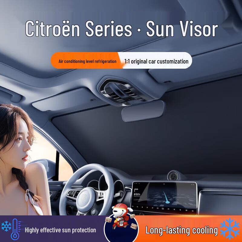 Car Windshield Sunshade: Protects & Moisturizes Interior, Shields Dashboard, Ensures Privacy. Ideal for Summer Use.