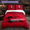 Detroit Red Wings Pattern Microfiber 3Pcs Bedding Set Decor Duvet Cover Set For Bedroom Home Use