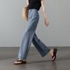 SOFSIL Women's High-Waist Wide-Leg Cropped Denim Jeans