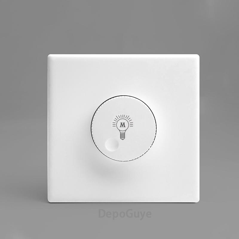 White 1 2 3 4 Gang Button Light Switch Panel Blue LED Indicator,UK Standard Wall Socket Universal Dual 3Pin USB C Power Outlet