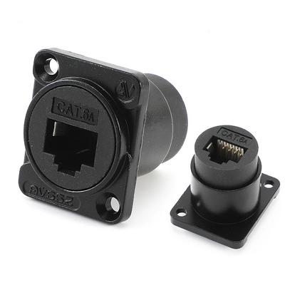 D-Type 8P8C Shielded RJ45 Connector Crimp-Free Signal Cable Socket CAT6A 10-Gigabit High-Speed Bandwidth Network Adapter