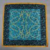 BYSIFA Eleganter Gelb Blau Seidenschal Stola Bufanda 70*70cm Winterschals Accessoires Frühling Herbst Marke Quadratische Schals Hijab