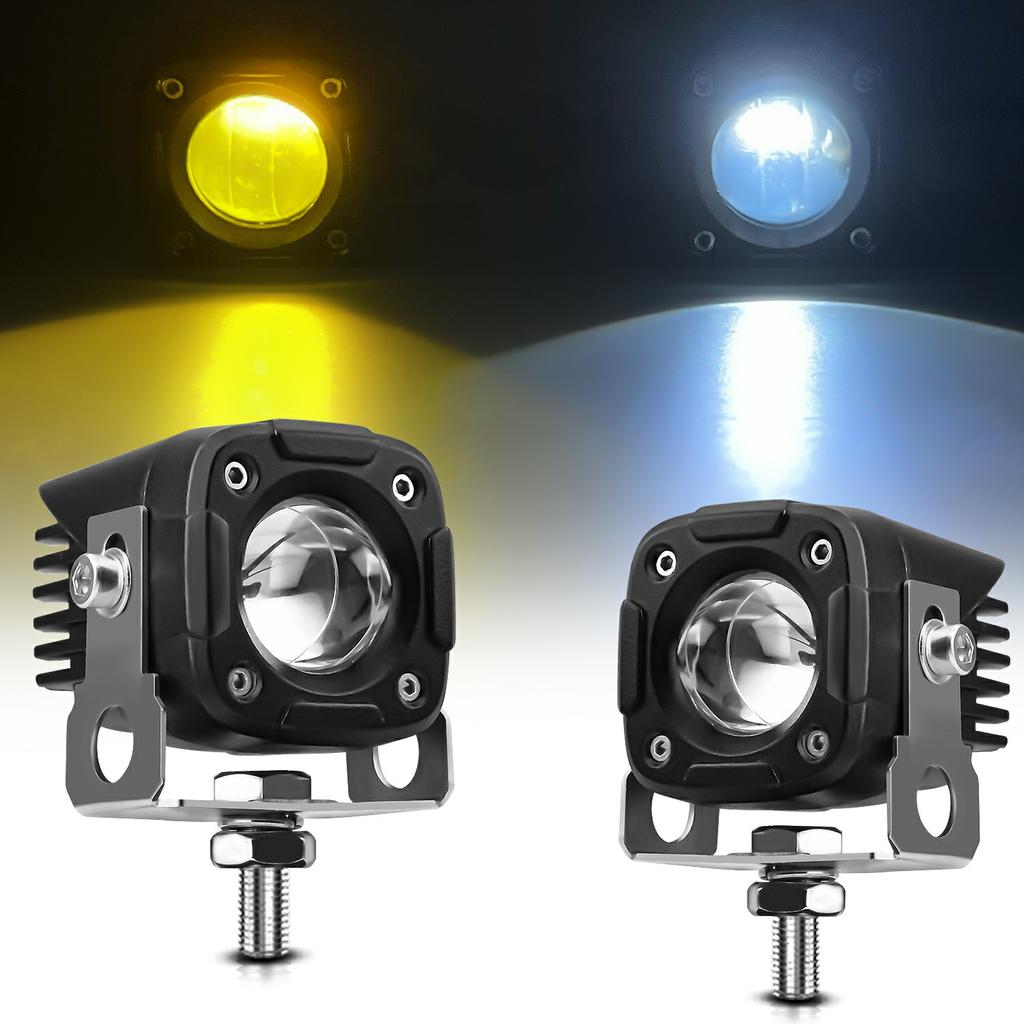 1Pc Motorcycle LED Spotlight IP68 Waterproof High Low Beam Headlight for Off Road Electric Vehicles