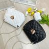 Heart-shaped embroidery bag 2025ladies bag women's bag women's casual versatile mobile phone bag diamond shoulder bag