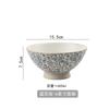 Round Rough Pottery Lamian Noodles Bowl Japanese Style Retro Household Bamboo Hat Bowl Ceramic Anti Scalding Bowl Tableware