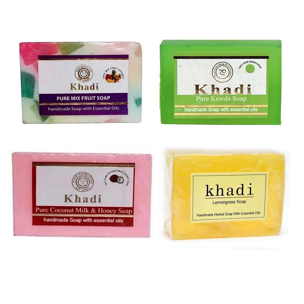 Herbigiri Herbal Bath Soap Combo Pack 4 * 125GM l Parvati gramodyog Herbigiri Herbal products - Made in India