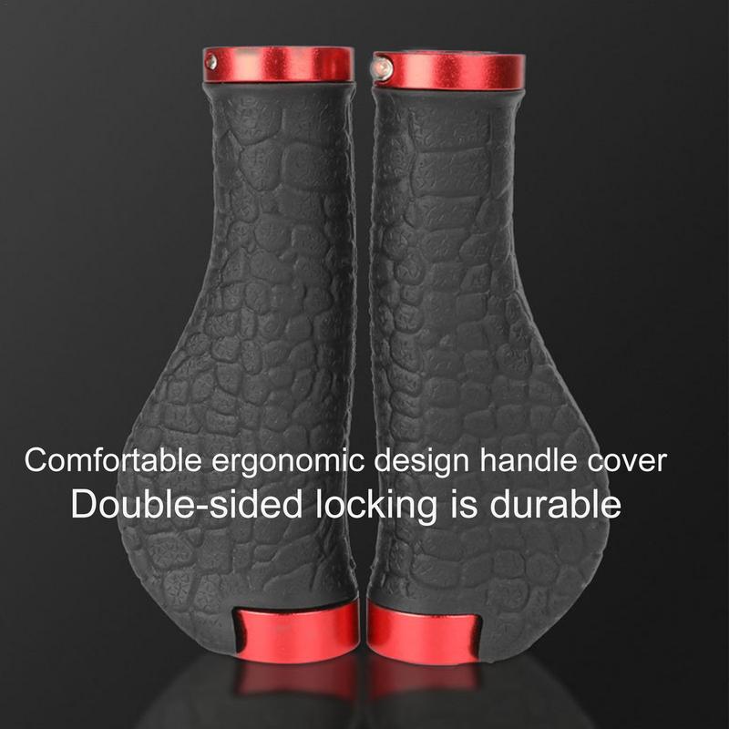 Cycle Handle Grips Hand Grip Comfortable Ergonomic Single Lock On Handle Bar Replacement Cycle Grips Anti-Slip For Scooter